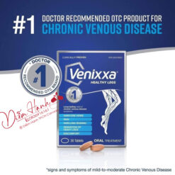 Venixxa 500mg - viên uống dành cho người suy giãn tĩnh mạch - hàng nội địa Canada - 30 viên