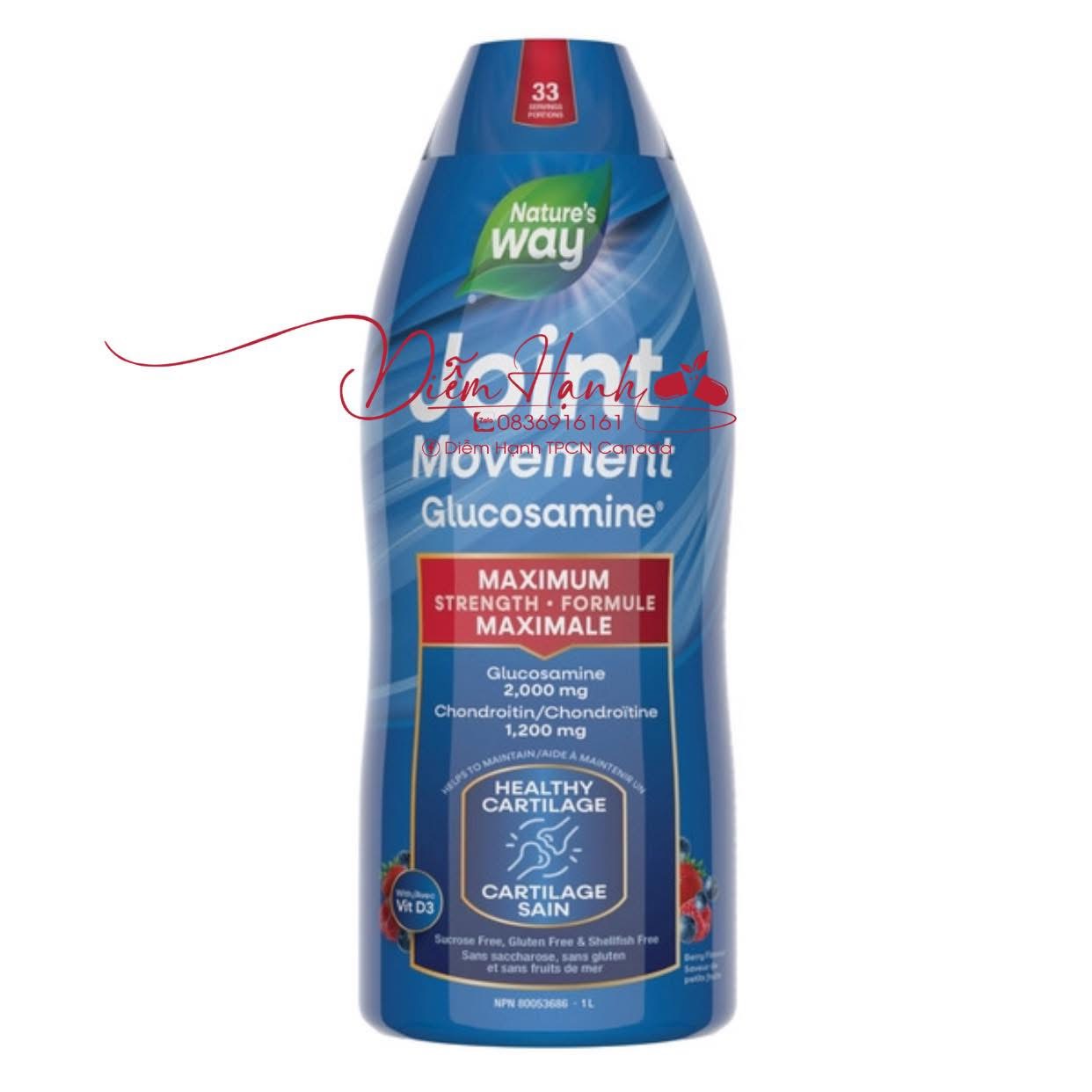 Glucosamine dạng nước - Joint movement glucosamine - 1 lít - made in Canada- Order