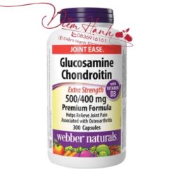 Viên uống hỗ trợ xương khớp Glucosamine + Chondroitin + D3 - webber naturals - 300 viên