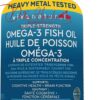 Triple Strength Omega 3 fish oil dạng triglyceride (rTG) - Dầu cá hàm lượng cao 2500mg - Viva Naturals - 180 viên