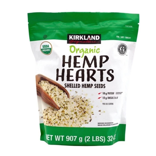 Organic Hemp Hearts - hạt gai dầu hữu cơ Kirkland 907g - mỗi 30g chứa 10g protein, 9g Omega 6 & 2.5g Omega 3
